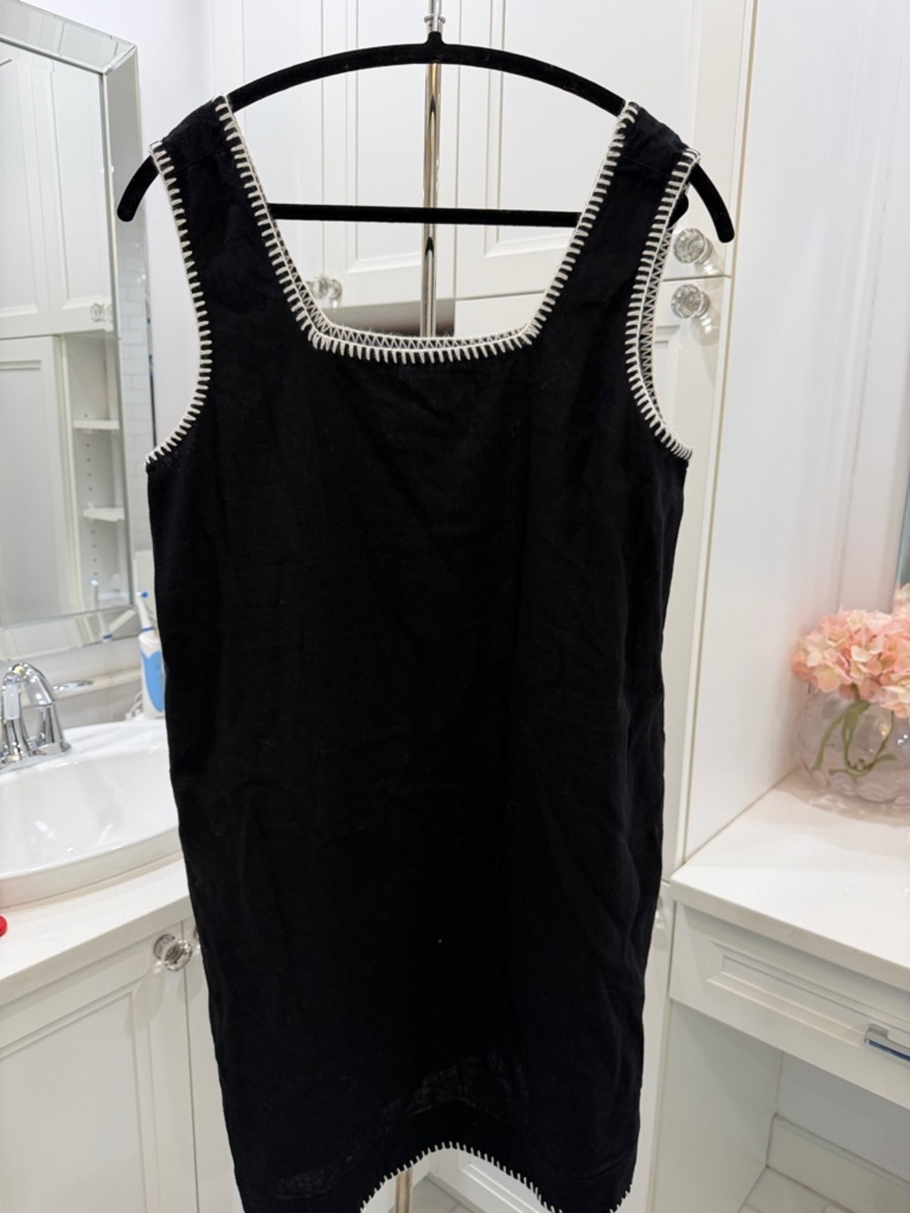 Nicole Miller Black Dress with White Trim